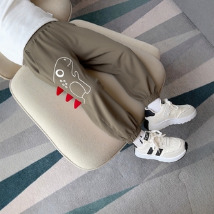 品牌尾货男童夏季纯棉长裤2025童装新款儿童防蚊裤男孩运动裤薄款