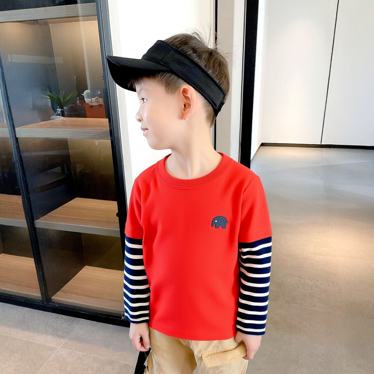 27kids品牌外贸童装春季新品 韩版儿童纯棉长袖t恤棉质女童打底衫