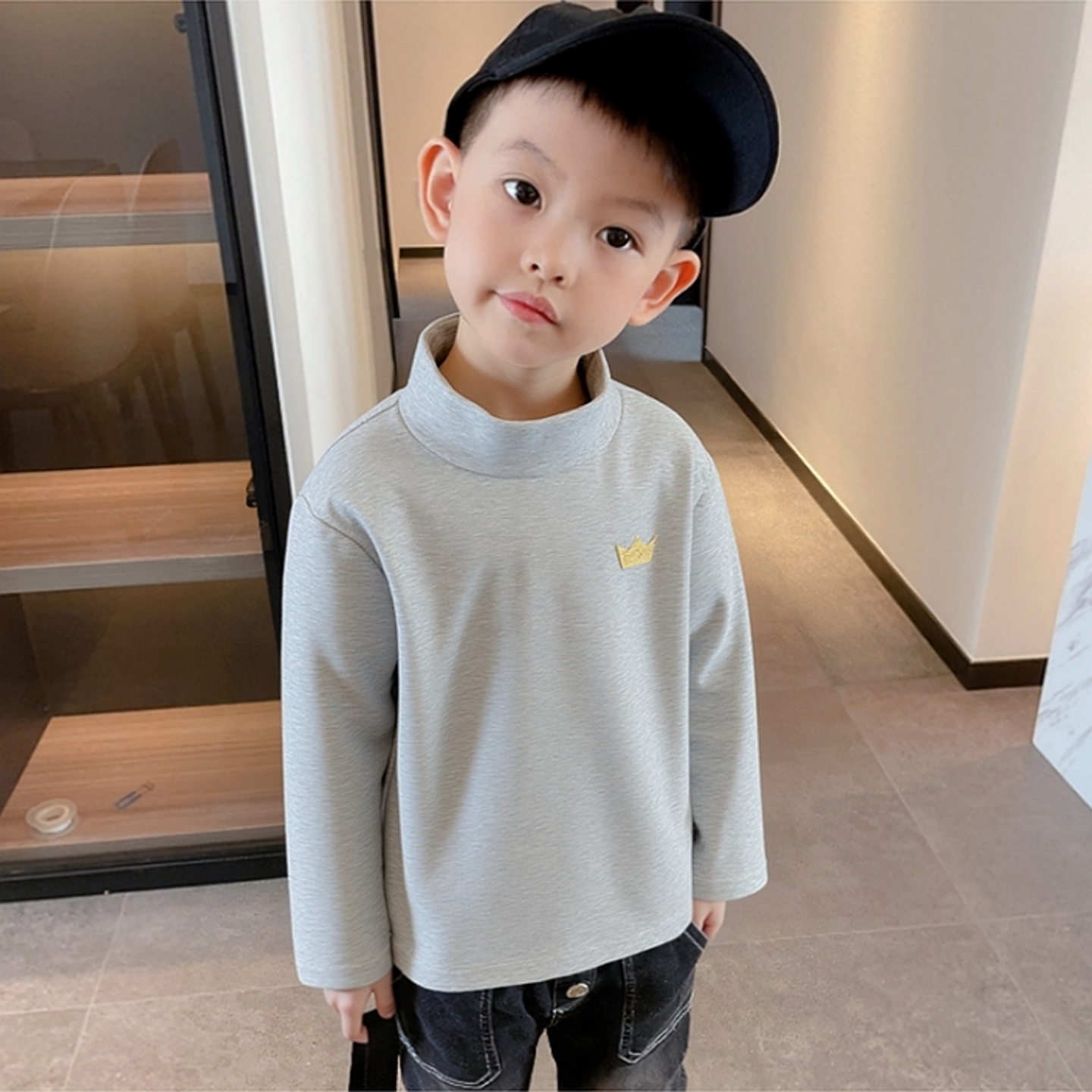 男童中高领打底衫宝宝衣服长袖T