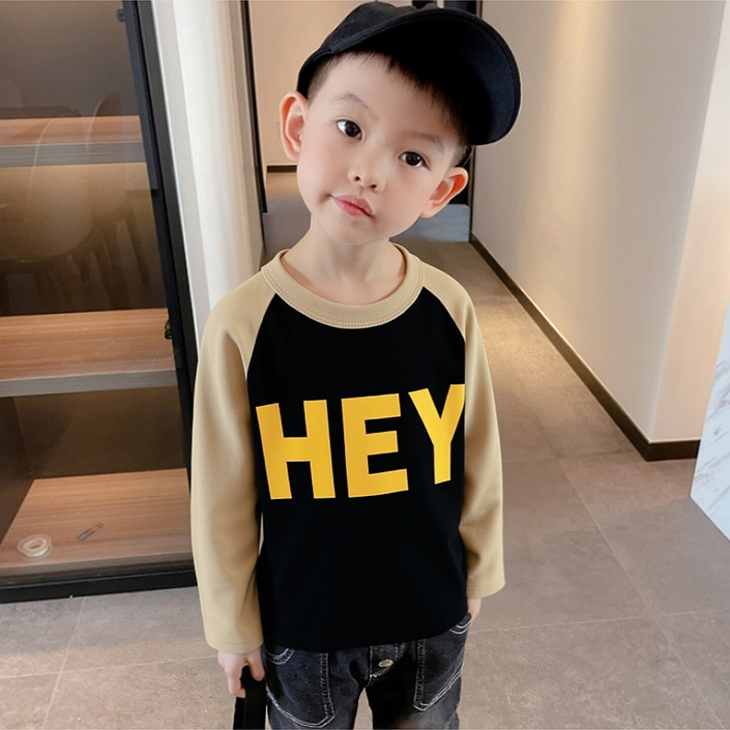 品牌童装春季新品2026款儿童纯棉T恤韩版宝宝长袖上衣男童打底衫