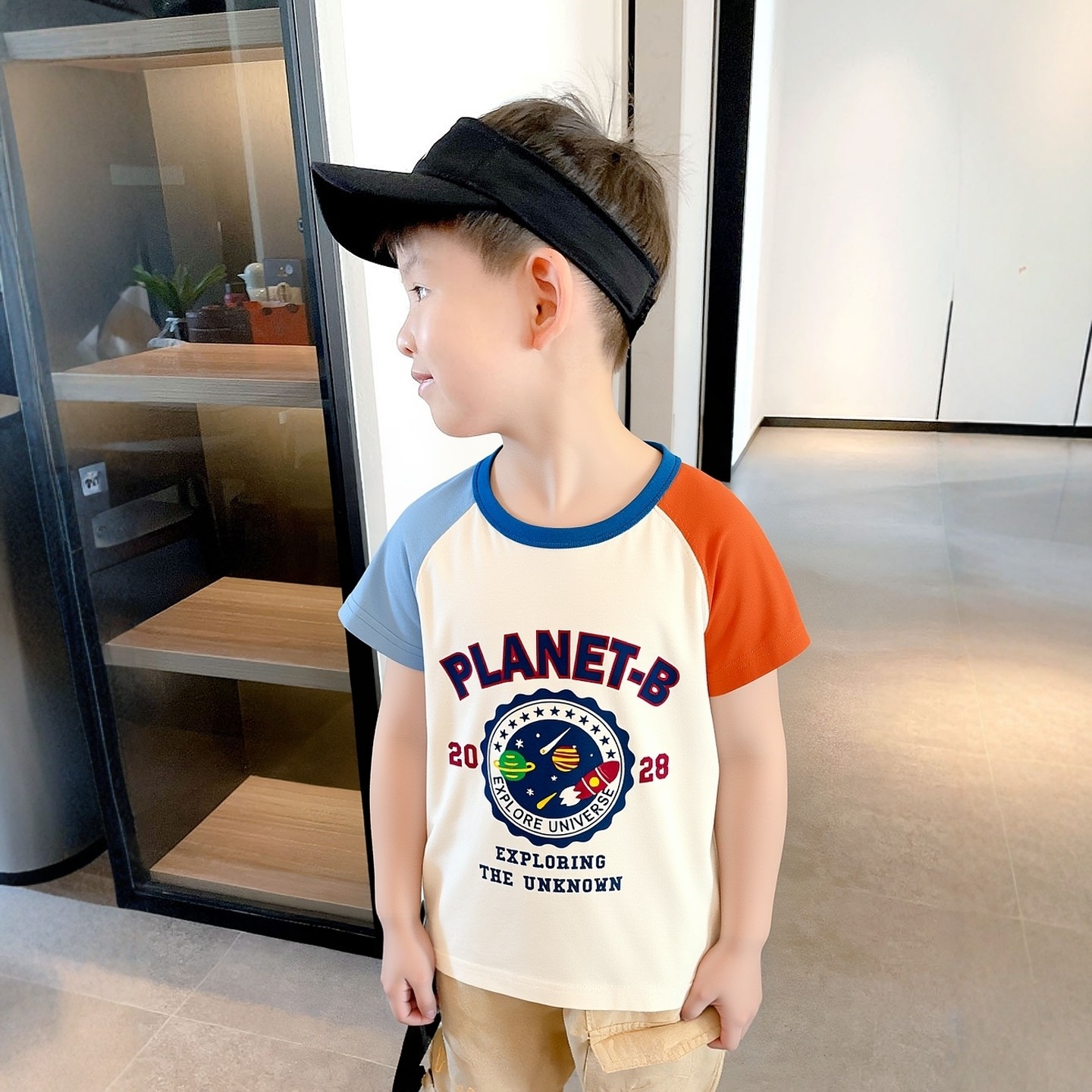 品牌外贸童装2025夏季新款 韩版儿童时尚卡通圆领纯棉短袖运动T恤,童装/婴儿装/亲子装,T恤,淘宝优惠券,粉丝福利购,淘宝优惠卷