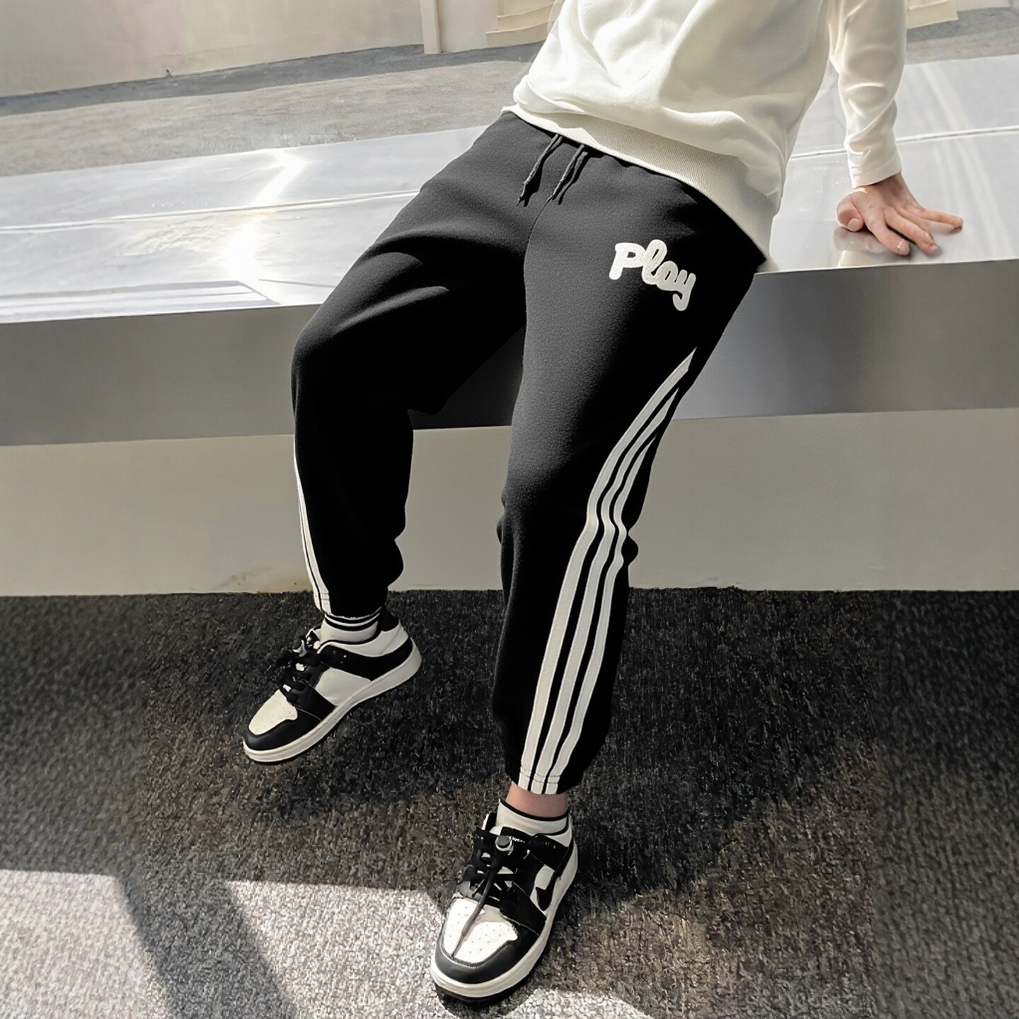 品牌外贸童装春装新品儿童运动裤韩版男童裤子纯棉小毛圈宝宝长裤