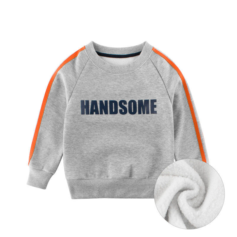 27kids品牌童装秋冬新品2025款 时尚儿童运动卫衣加绒孩子的衣服