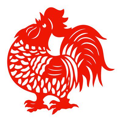 12生肖鸡剪纸窗花门贴不干胶动物