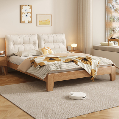 床实木床简约主卧1.8m软包床