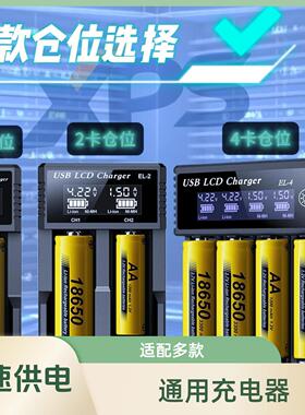 LCD显示屏18650锂电池镍氢镍镉电池KTV话筒相机玩具智能通用充电