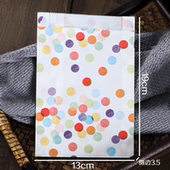 礼品袋打包纸袋收纳袋彩色波点零食饼干面包袋防油烘焙食品包装 袋