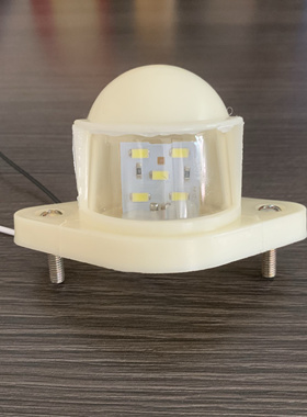 汽车LED后牌照灯货车圆形阅读灯12v24v挂车倒车灯亮防水通用