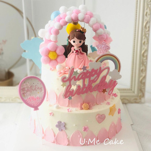 蛋糕烘焙装饰威廉王子薇拉公主摆件童话卡通城堡生日装扮插件插牌