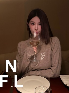 【NEW FOOLLAND】AcN12025秋冬老钱风慵懒奶咖色羊毛Polo针织毛衣