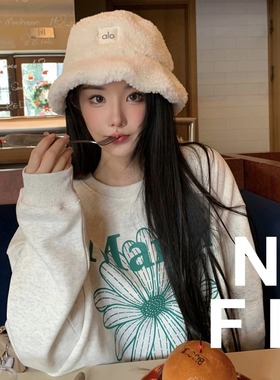 【NEW FOOLLAND】圣诞Vibe韩国设计师品牌绿色小雏菊加绒卫衣女