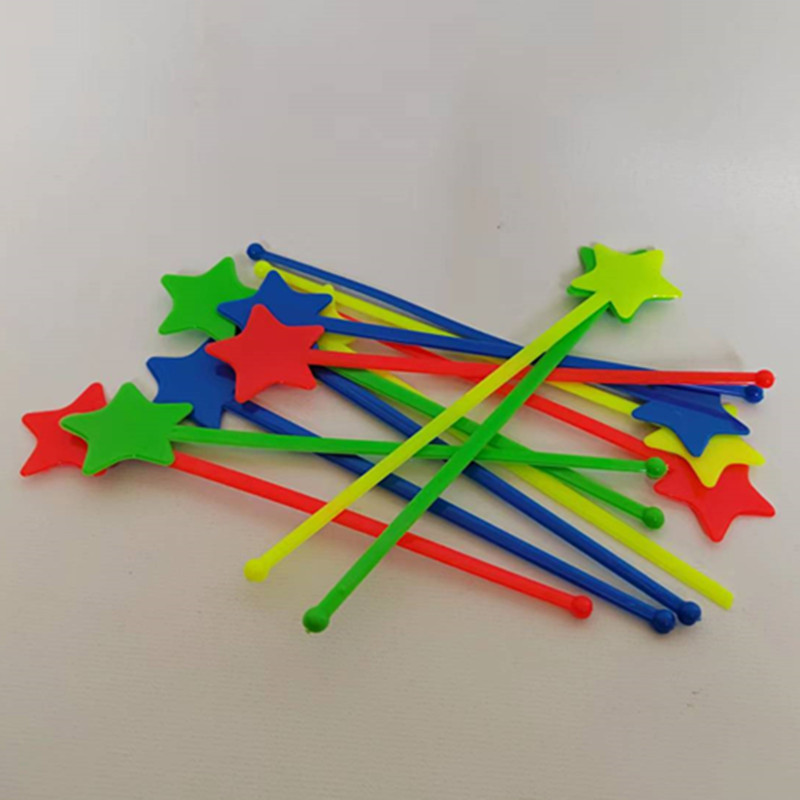 一次性塑料圆头勺形调酒搅拌棒更鸡尾酒咖啡多种规格混色