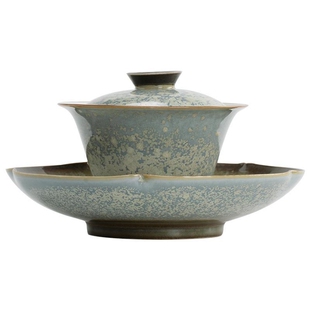 三物 疏影见喜窑变三才盖碗高档单个陶瓷泡茶碗手工复古功夫茶具