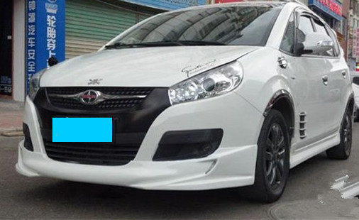 适用于两厢江淮和悦rs小包围改装 前后唇侧裙加装大尾翼