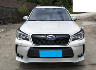 适用于斯巴鲁森林人改装 饰前唇前铲下巴碳纤维机盖 STI中网装