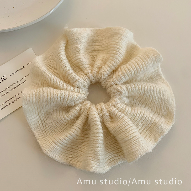 米白色大号兔毛针织毛线大肠发圈女秋冬氛围感低马尾发绳头绳头花,饰品/流行首饰/时尚饰品新,发饰,淘宝优惠券,粉丝福利购,淘宝优惠卷