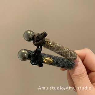 高级感珍珠蝴蝶结发夹女2025新款前额碎发一字夹侧边刘海边夹发卡