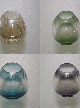 灯具配件大全分子玻璃灯罩魔豆客厅餐厅吊灯烟灰色干邑色灯罩配件