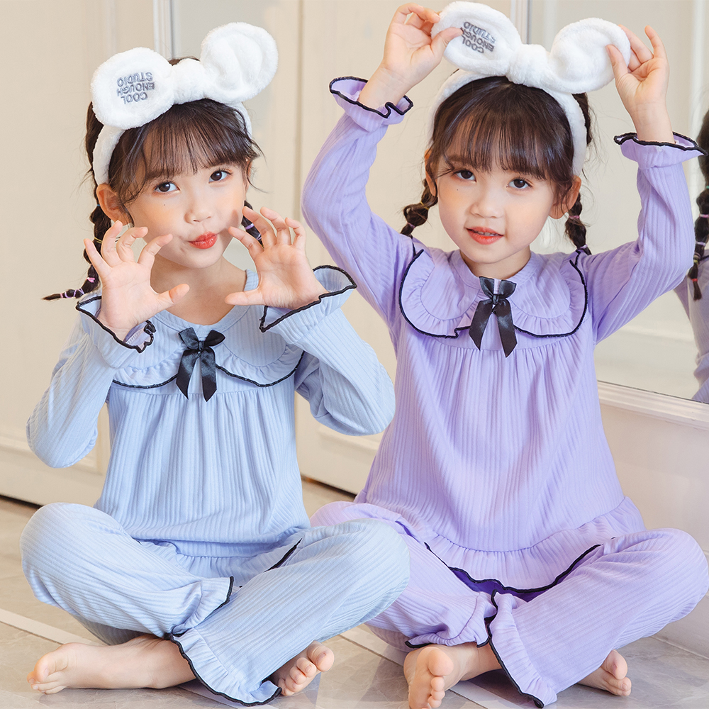 女童睡衣纯棉公主春秋