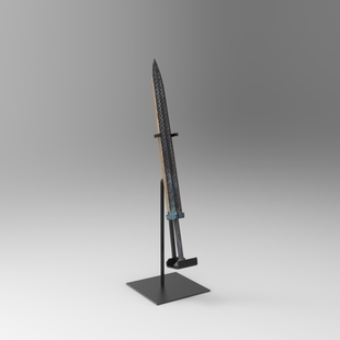 青铜剑底座 宝剑展示支架 古玩剑铁架子 定制支架