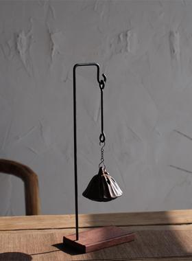 新中式铁艺悬挂香炉倒流香架客厅玄关禅意静物摆件挂饰室内装饰品