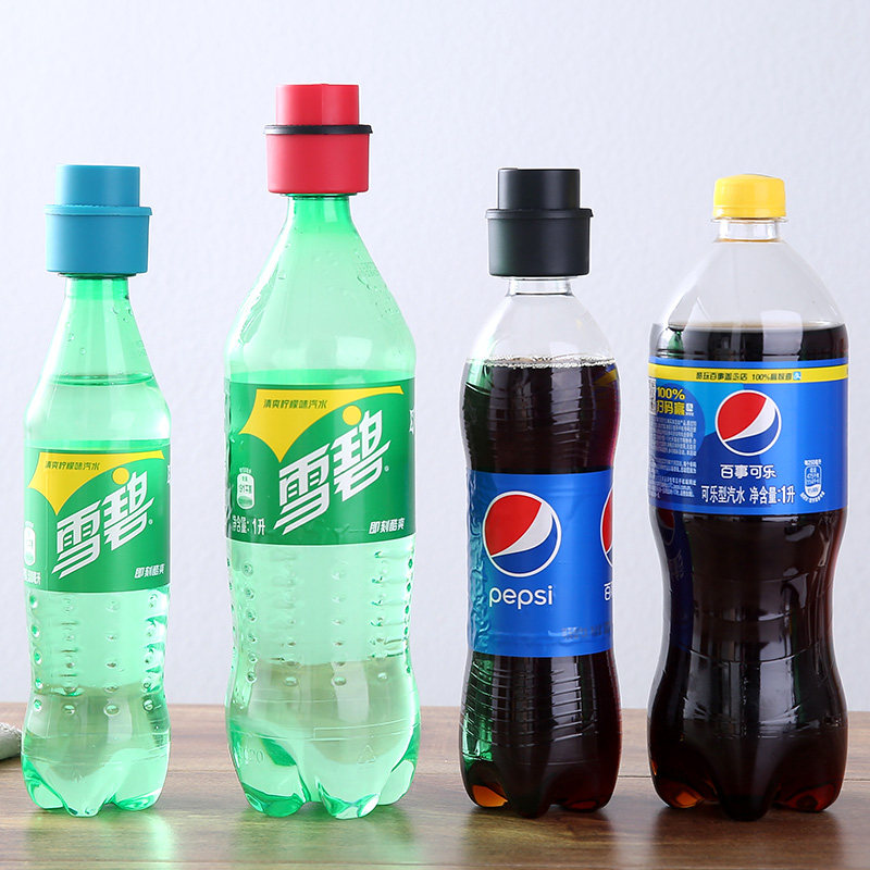 充气可乐盖带日期圈按压式碳酸饮料防漏保鲜神器可乐密封保鲜瓶盖