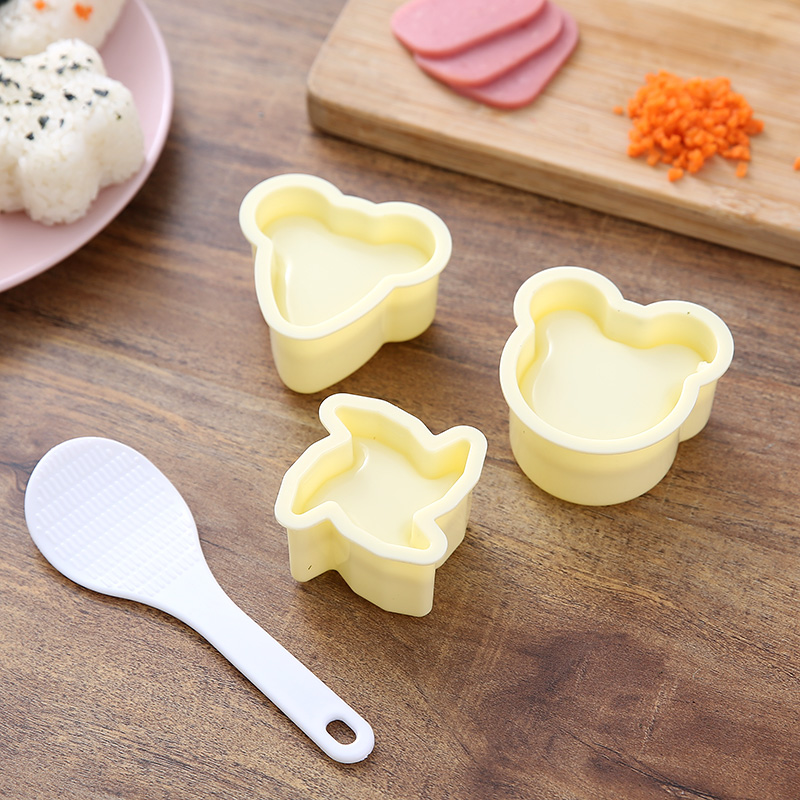 三角饭团模具大小号套装日本紫菜包饭做寿司器爱心形便当工具模型