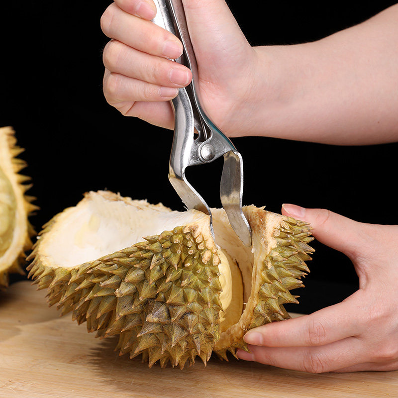 榴莲开壳专用工具剥榴莲取肉刀不锈钢开榴莲掰口快速取肉防刺夹子