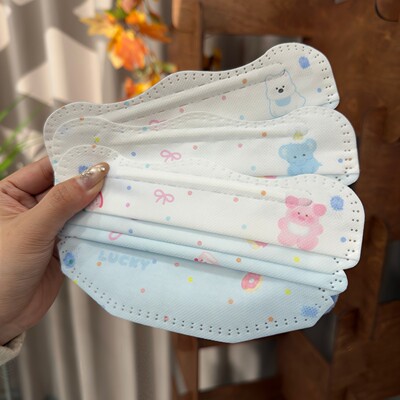 渐变西高地狗口罩可爱女一次性防护口罩高颜值三层独立高品质口罩