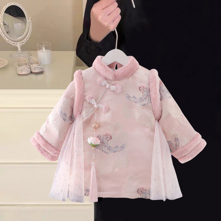 女童旗袍裙冬装过年拜年衣服公主宝宝周岁礼服儿童冬季中国风汉服,童装/婴儿装/亲子装,汉服,淘宝优惠券,粉丝福利购,淘宝优惠卷