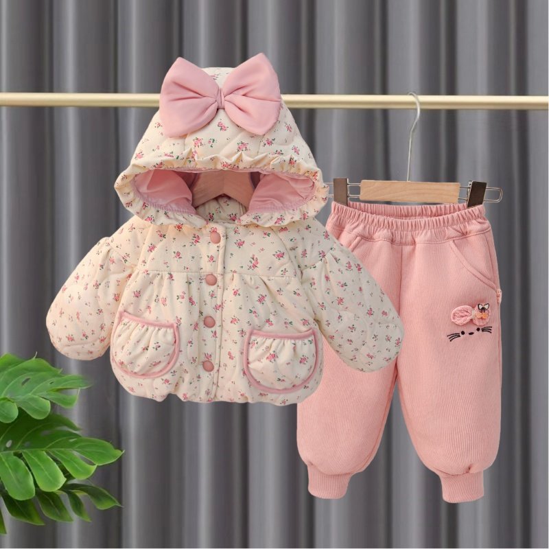 女宝宝冬季棉服套装加绒加厚婴儿夹棉两件套分体儿童衣服女童冬装,童装/婴儿装/亲子装,套装,淘宝优惠券,粉丝福利购,淘宝优惠卷