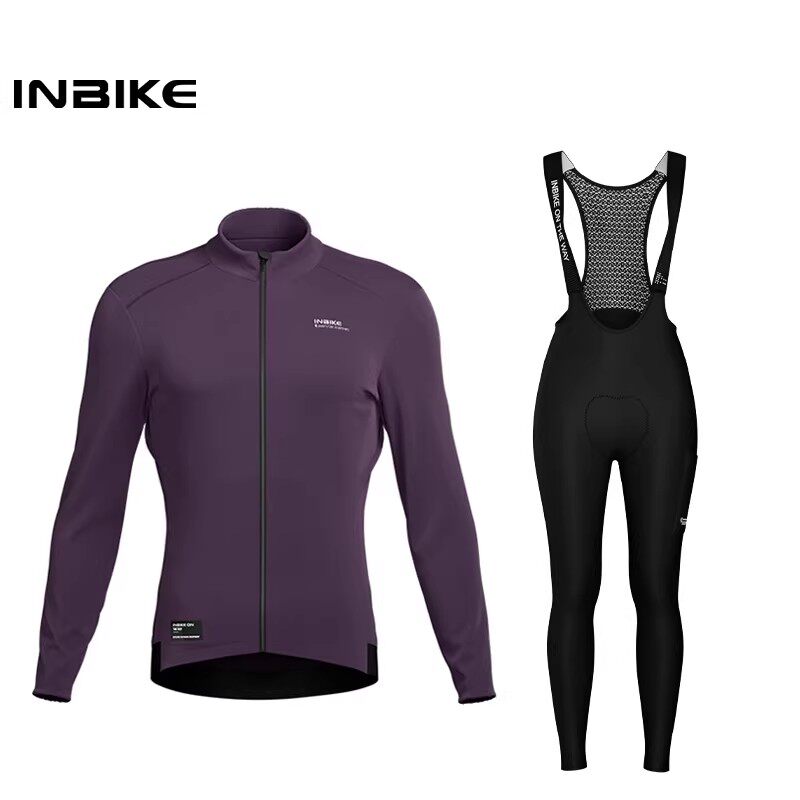 INBIKE抓绒保暖骑行服男上衣春秋冬季公路山地自行车长袖外套上衣