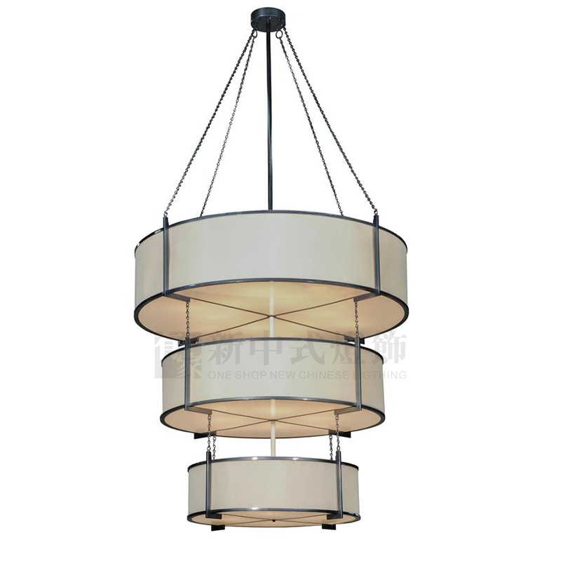 客厅楼梯间中空大吊灯定制