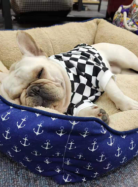 全可拆洗狗窝宠物窝小中型犬窝泰迪八哥法牛窝舒适棉窝秋冬保暖