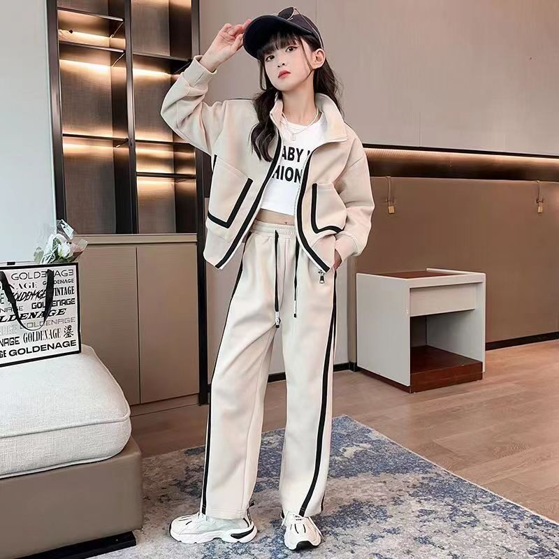 2025新款美式复古休闲运动套装女春秋款洋气减龄显瘦卫衣两件套潮