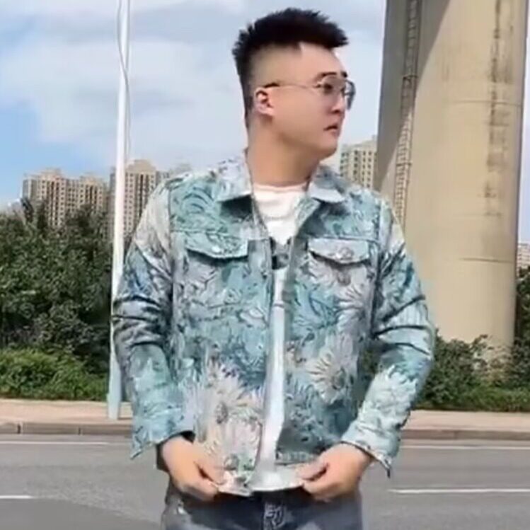 100 2025新款美式复古休闲牛仔外套男春秋款宽松显瘦百搭长袖潮牌