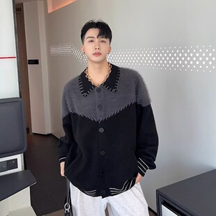 007 2026新款美式复古休闲毛衣春秋款宽松显瘦百搭潮牌上衣男女款