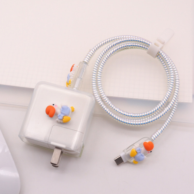 适用苹果30W充电器保护套16Pro数据线保护套15max快充电线缠绕绳