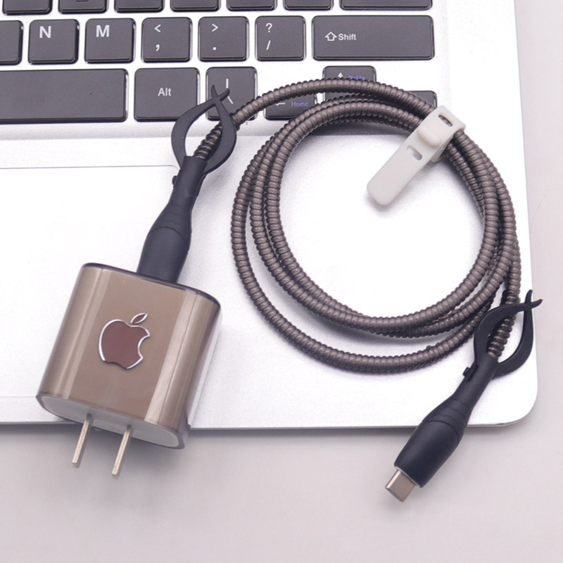 适用苹果17P数据线硅胶套防折断40W充电器保护套16电线缠绕绳ipad