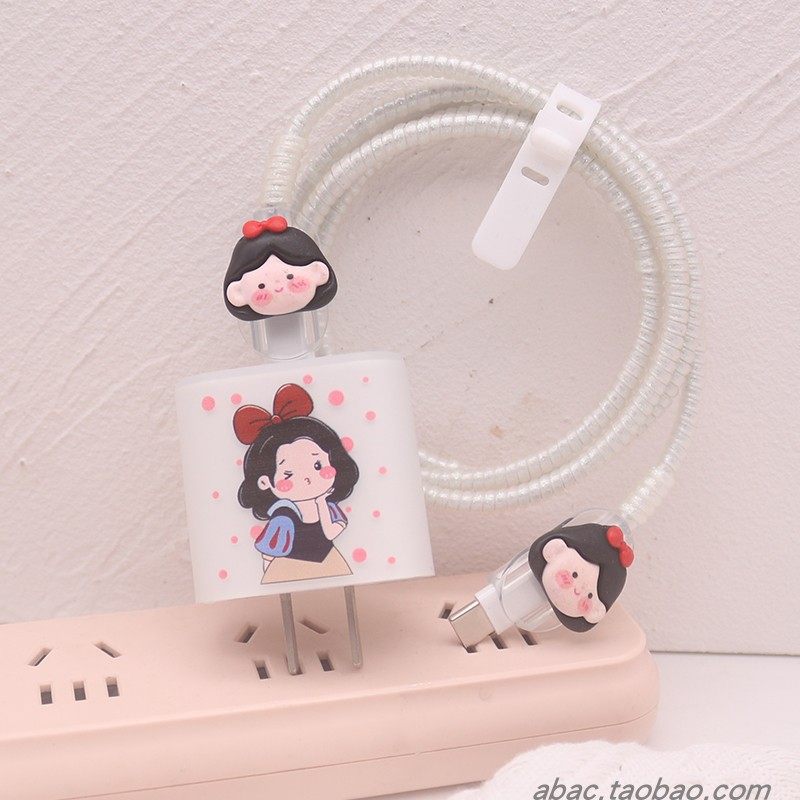 白雪iphone14充电器13保护套适用苹果12mini数据线防折断11promax