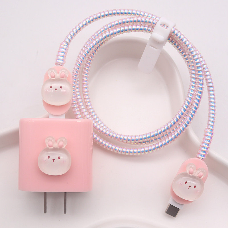 适用15max数据线保护套16pro苹果20W充电器保护套绕线缠绕绳ipad9