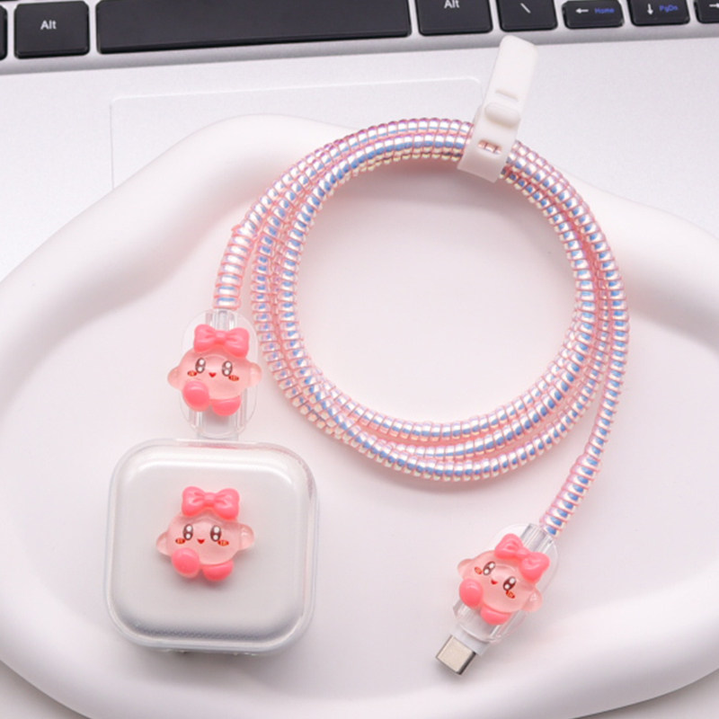 适用苹果40W动态充电器壳17/16充电线保护套15promax数据线缠绕绳