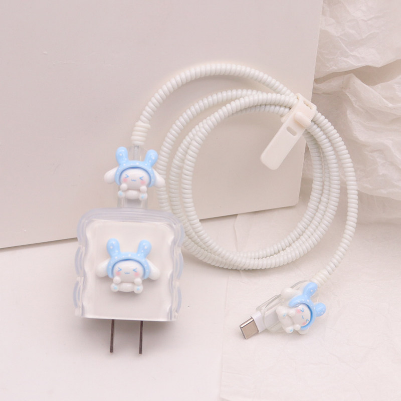波浪立体充电头套16Pro数据线保护套ipad平板type-c苹果15缠绕绳