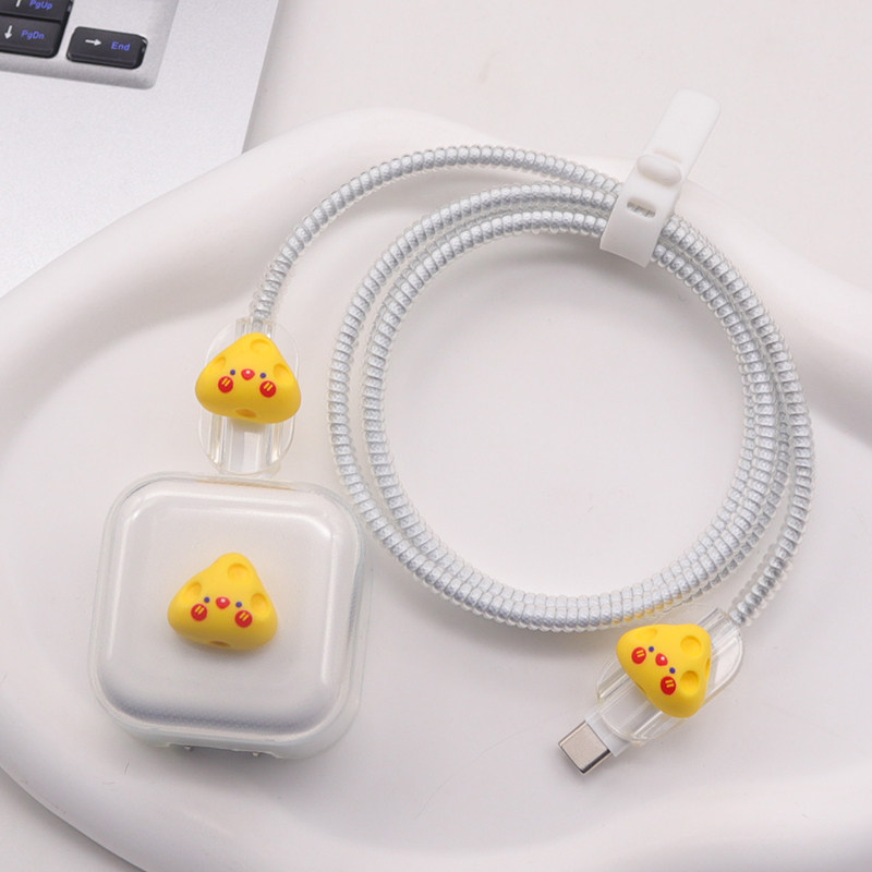 奶酪17编织充电线保护套16promax适用苹果40W快充头13透明缠绕绳,3C数码配件,耳机绕线器,淘宝优惠券,粉丝福利购,淘宝优惠卷