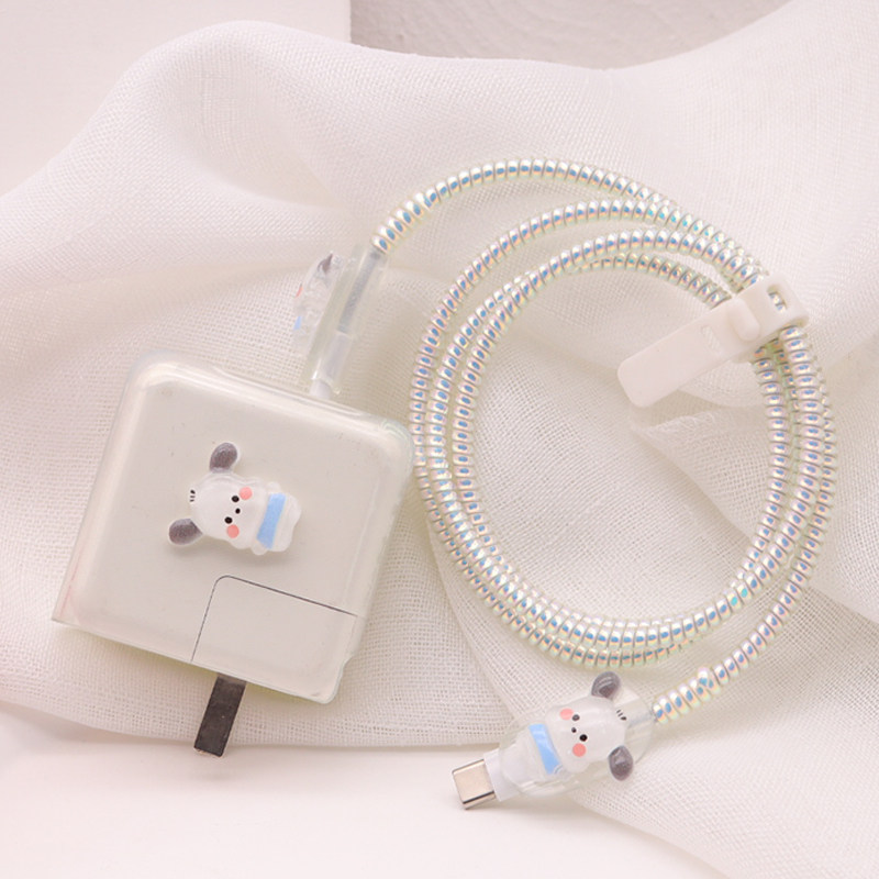 适用苹果30W/35W充电器保护套16Pro数据线保护套15快充电线缠绕绳