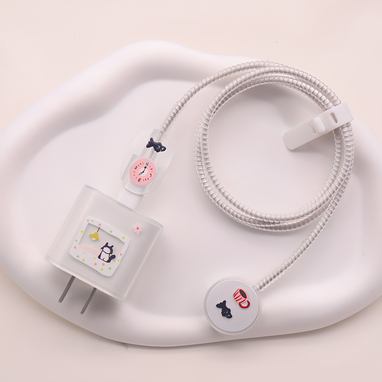 适用苹果watch手表S11充电线保护套S8磁力线套Ultra3电源缠绕绳SE