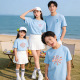 幼儿园班服夏季 100%棉亲子t恤学校活动亲子服母女团体服 纯棉短袖