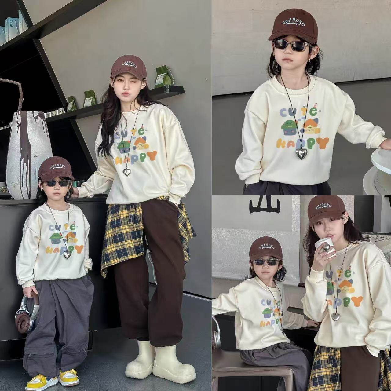 爆款洋气全家装卫衣母子母女家庭亲子装/亲子时装