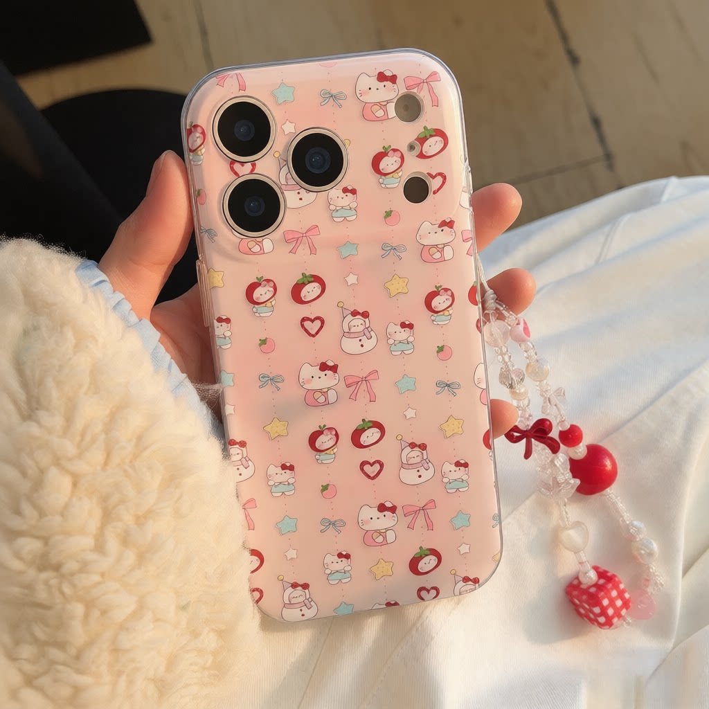 ins风HelloKitty苹果17pro卡通手机壳适用iPhone17promax可爱软胶精孔镜头全包16保护套15日韩带挂绳14软壳女