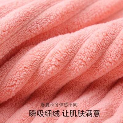 高级新款双层干发帽  女家用珊瑚绒竖条纹干发速干洗头包头巾